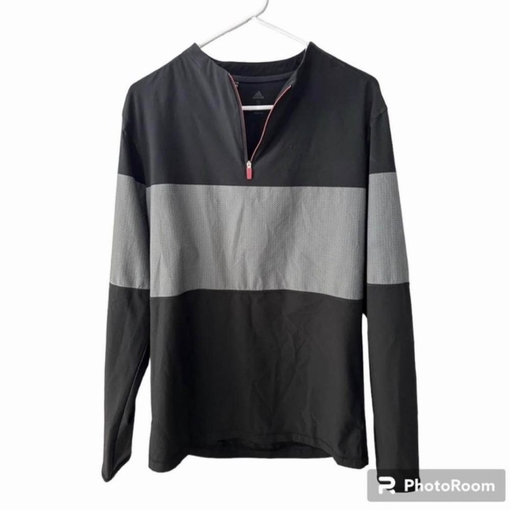 Adidas Black and Gray Logo Shirt